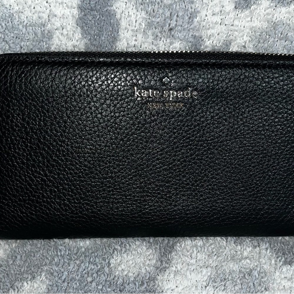 Kate Spade Black Pebbled Leather Clutch NWOT